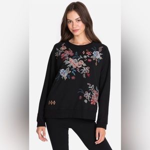 Johnny Was Denali Raglan Sweatshirt Black (Size S)